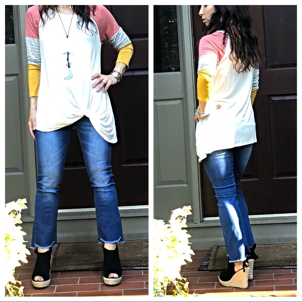 ✨LAST ONE✨Twist front color block top - Picture 4 of 8
